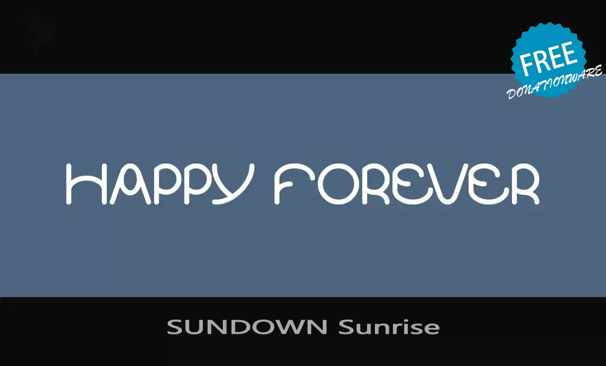 「SUNDOWN-Sunrise」字体效果图