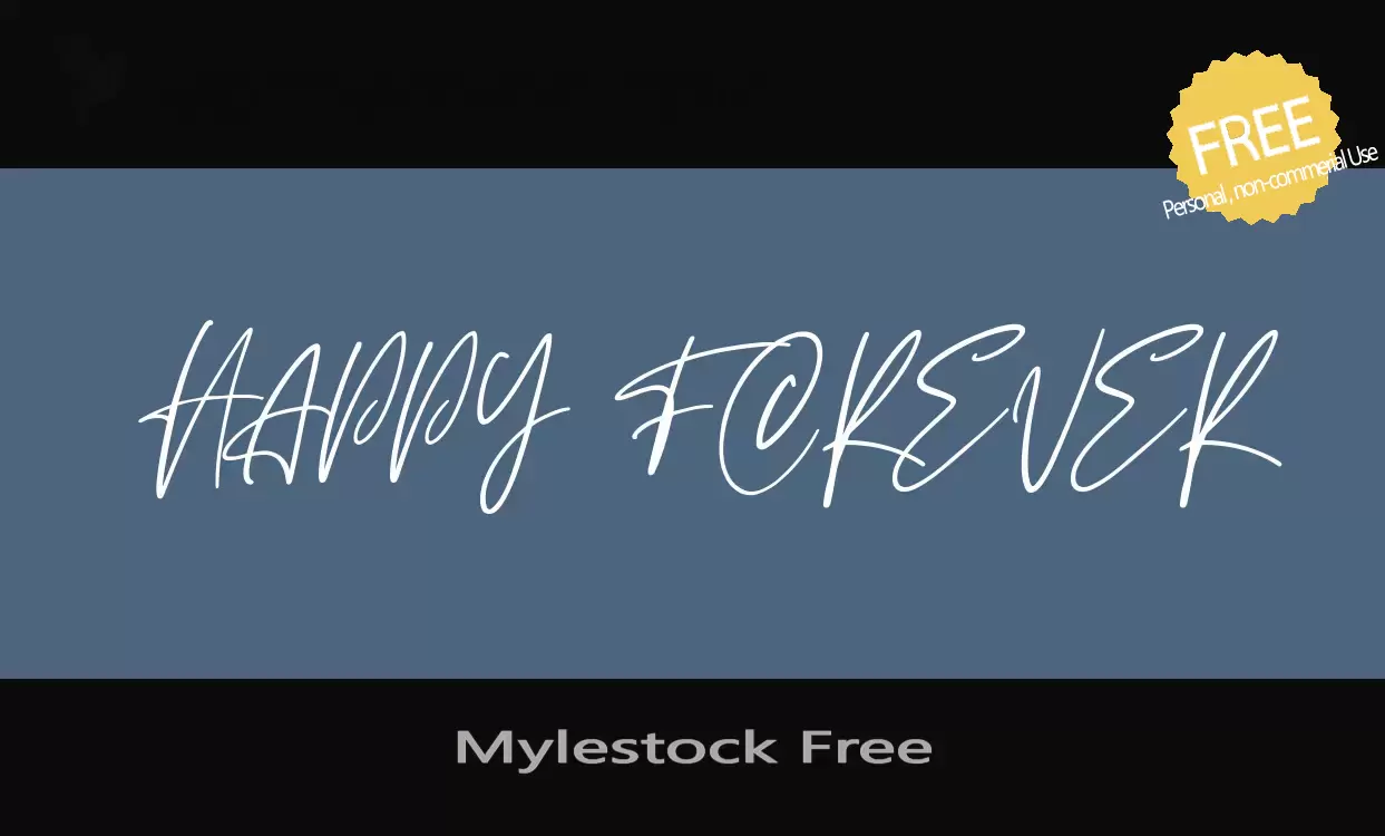 Font Sample of Mylestock-Free