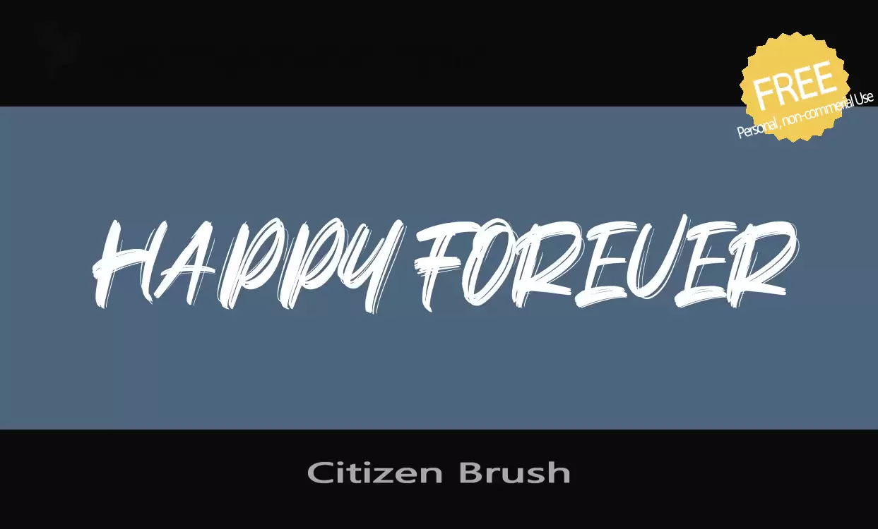 「Citizen-Brush」字体效果图