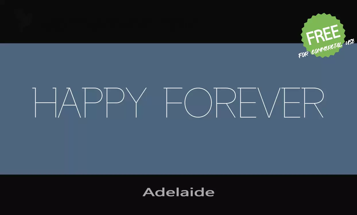 「Adelaide」字体效果图