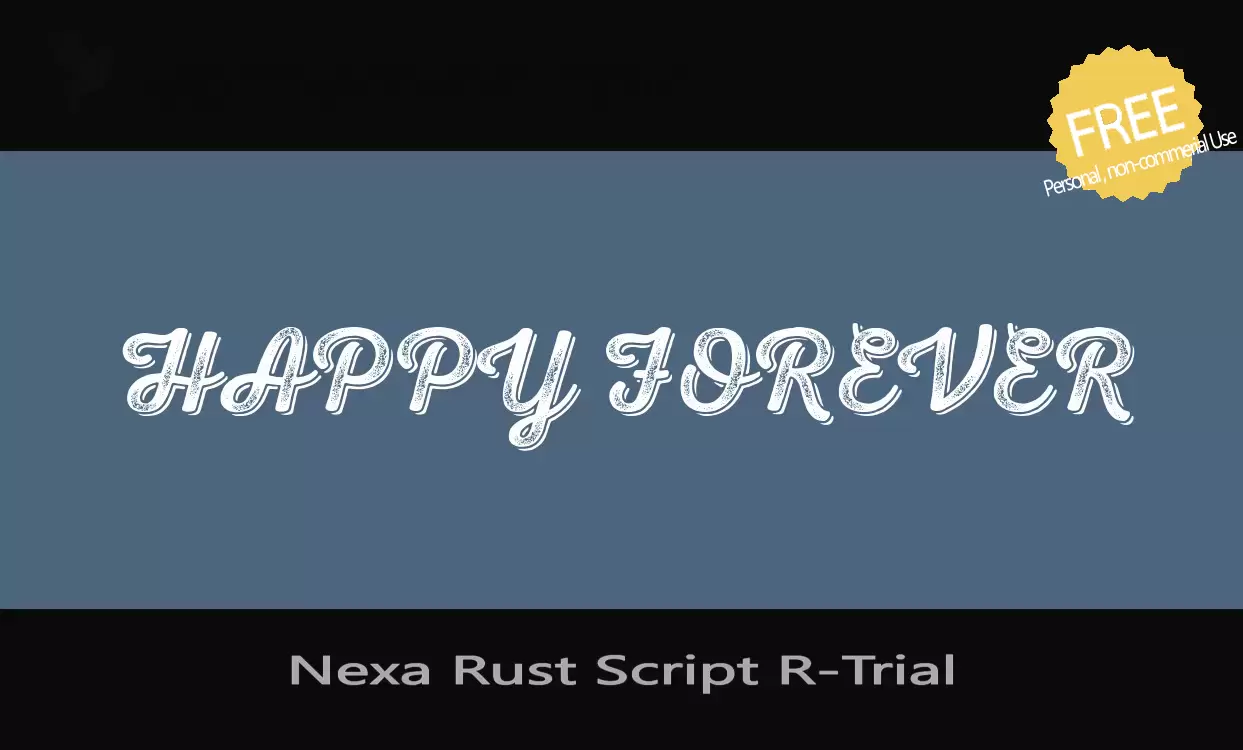 「Nexa-Rust-Script-R-Trial」字体效果图