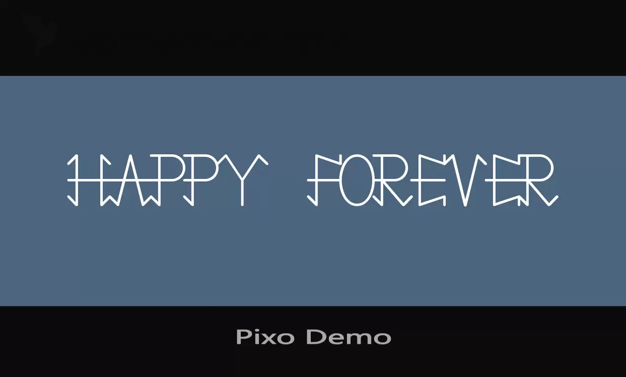 Font Sample of Pixo-Demo