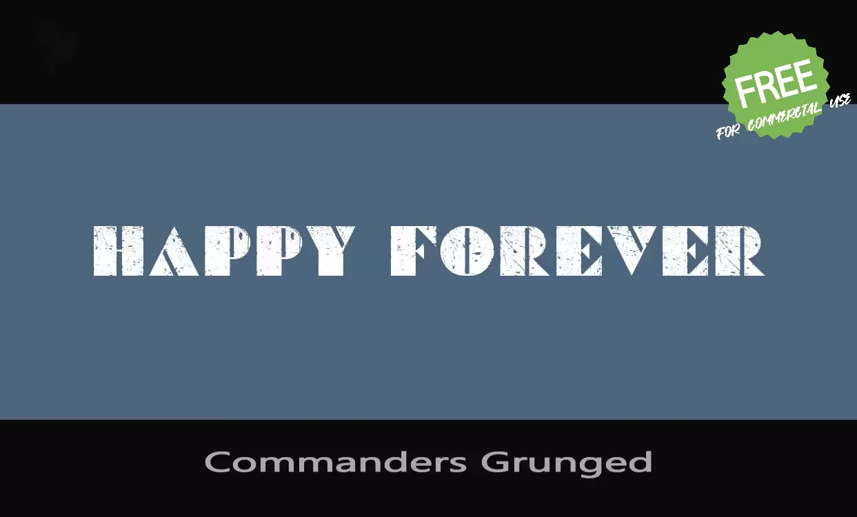 「Commanders Grunged」字体效果图