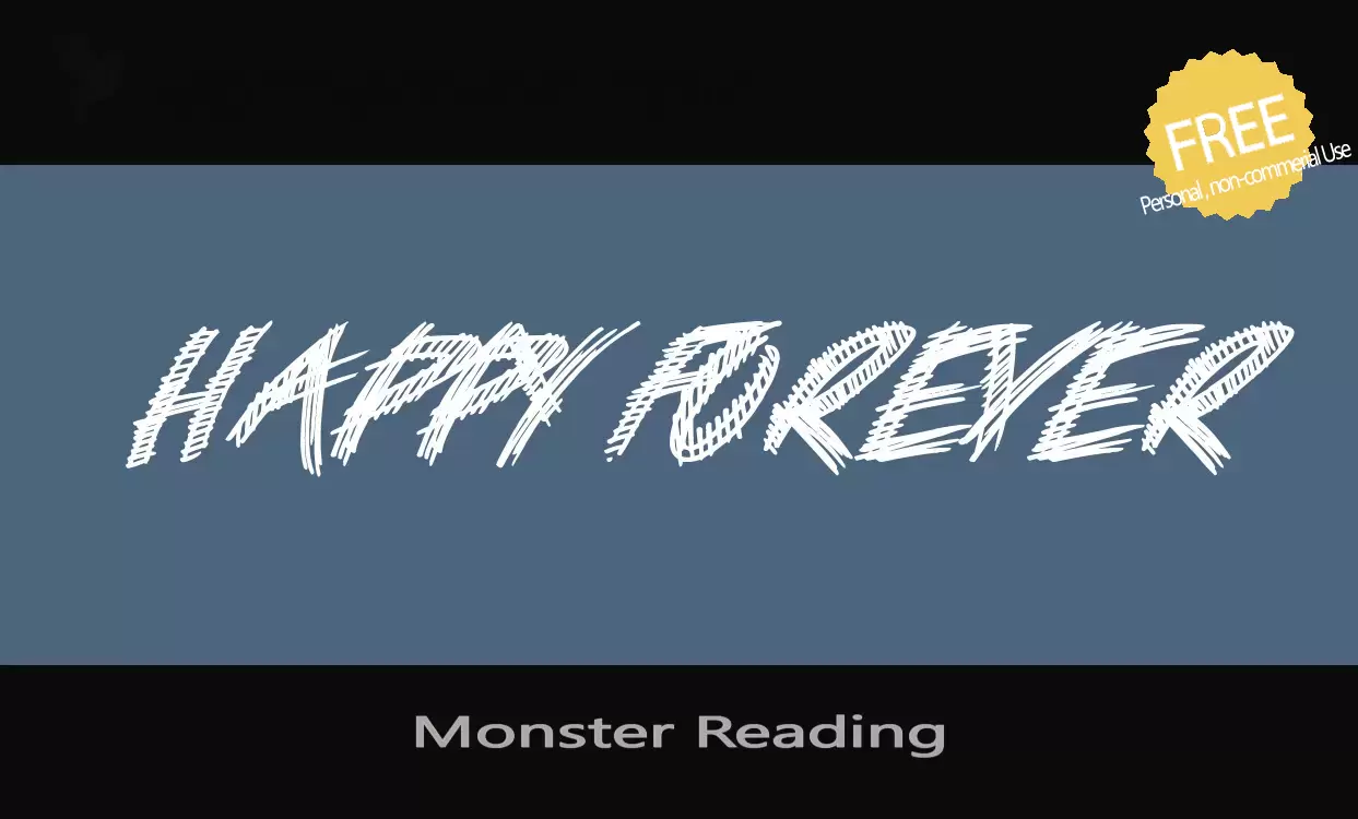 「Monster-Reading」字体效果图