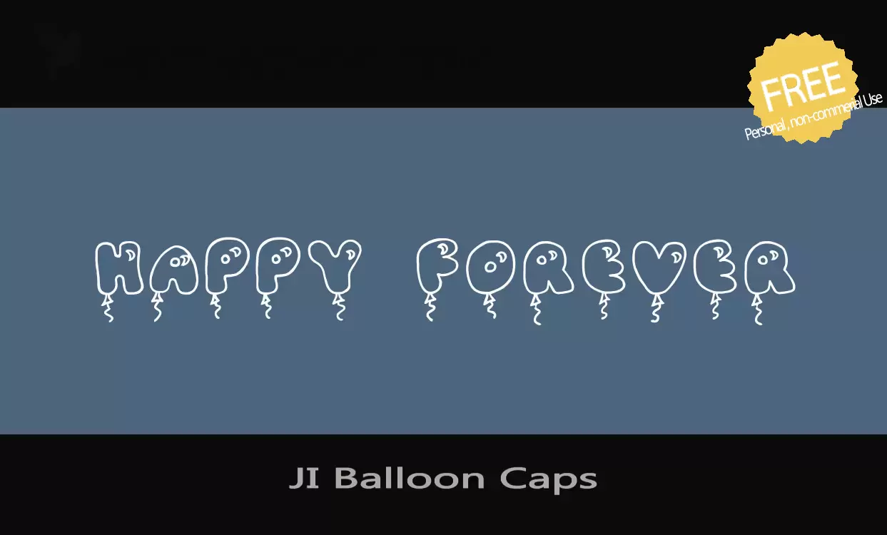 「JI-Balloon-Caps」字体效果图