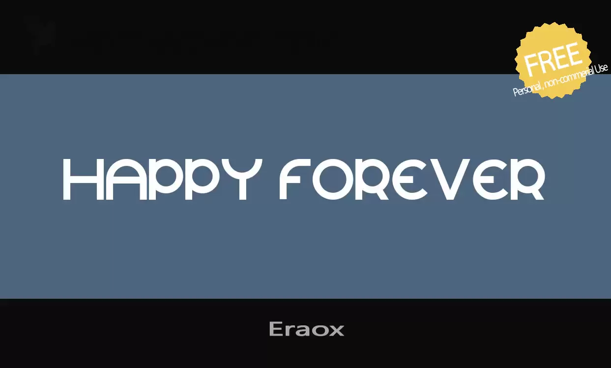 Font Sample of Eraox