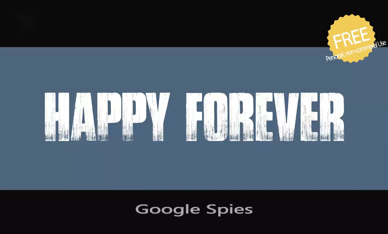 Font Sample of Google-Spies