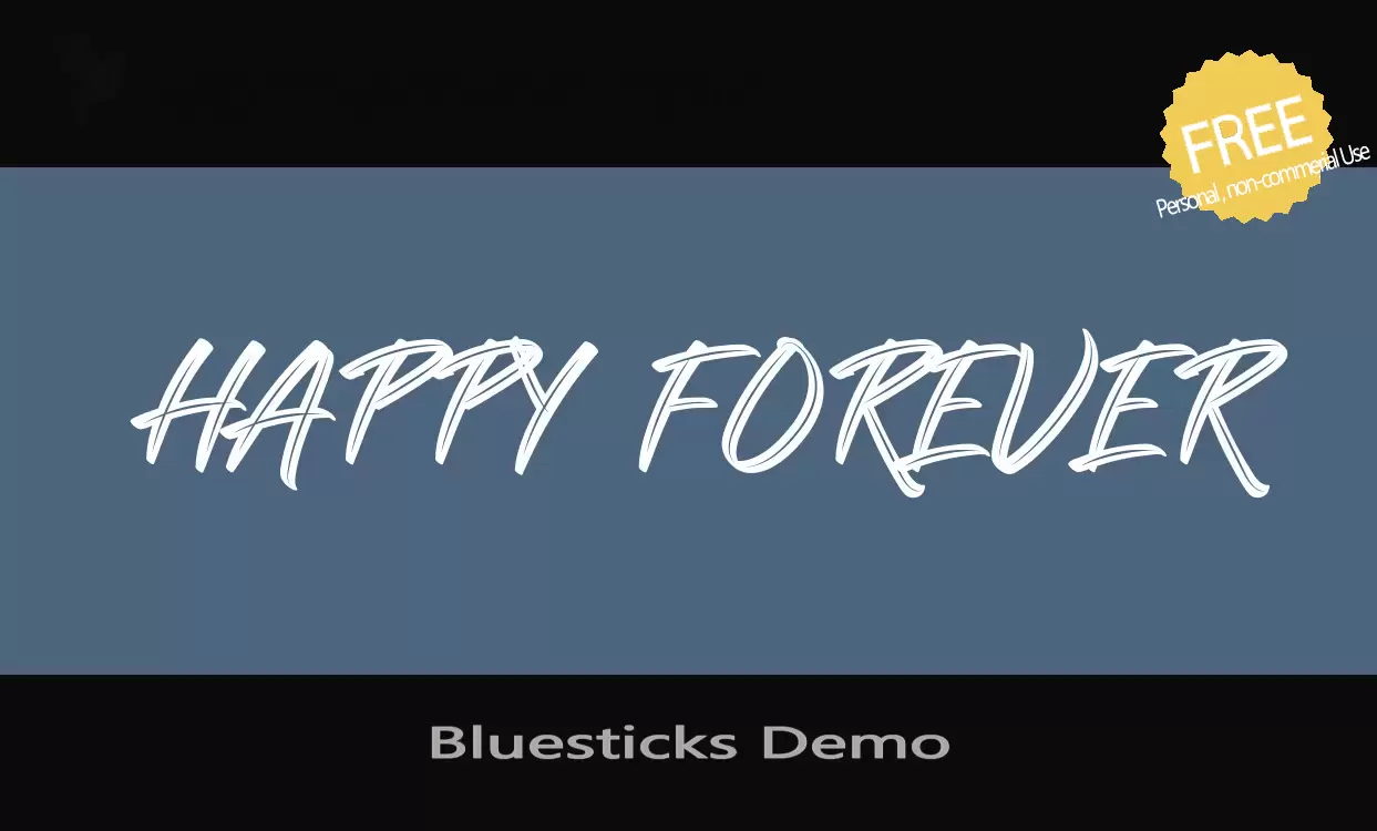 「Bluesticks-Demo」字体效果图