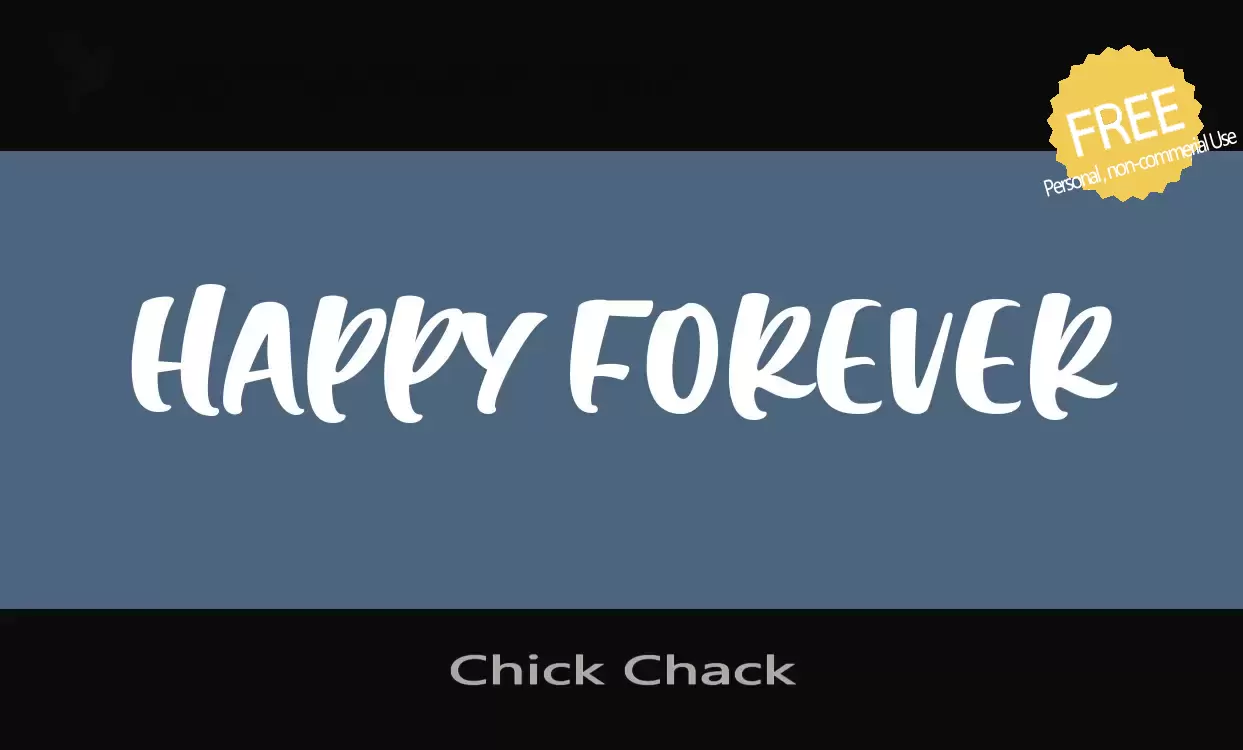 Font Sample of Chick-Chack