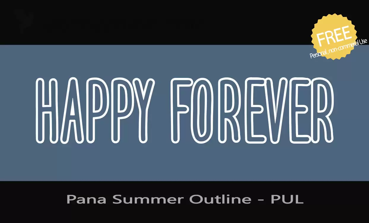 Font Sample of Pana-Summer-Outline---PUL