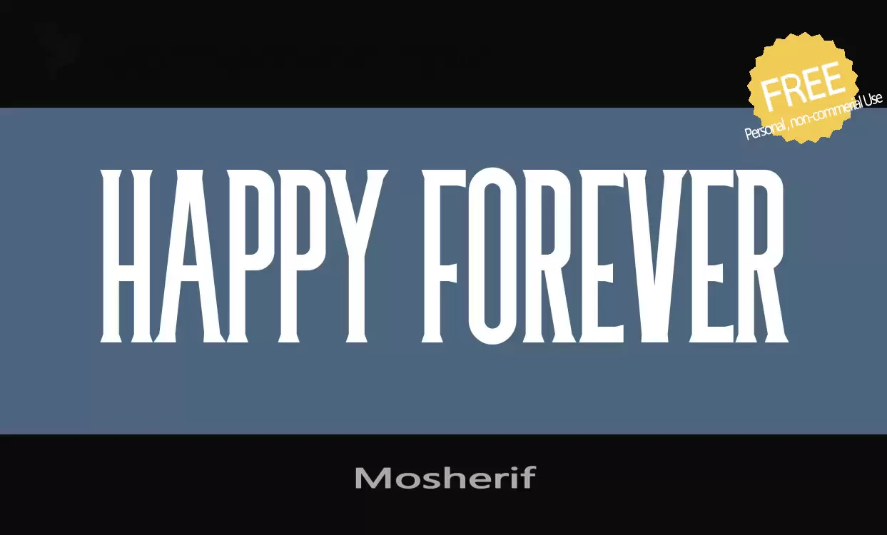 Font Sample of Mosherif