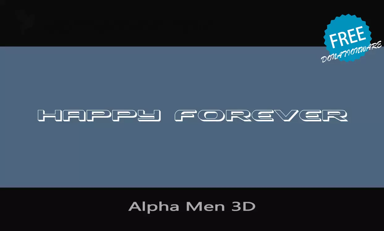 「Alpha-Men-3D」字体效果图