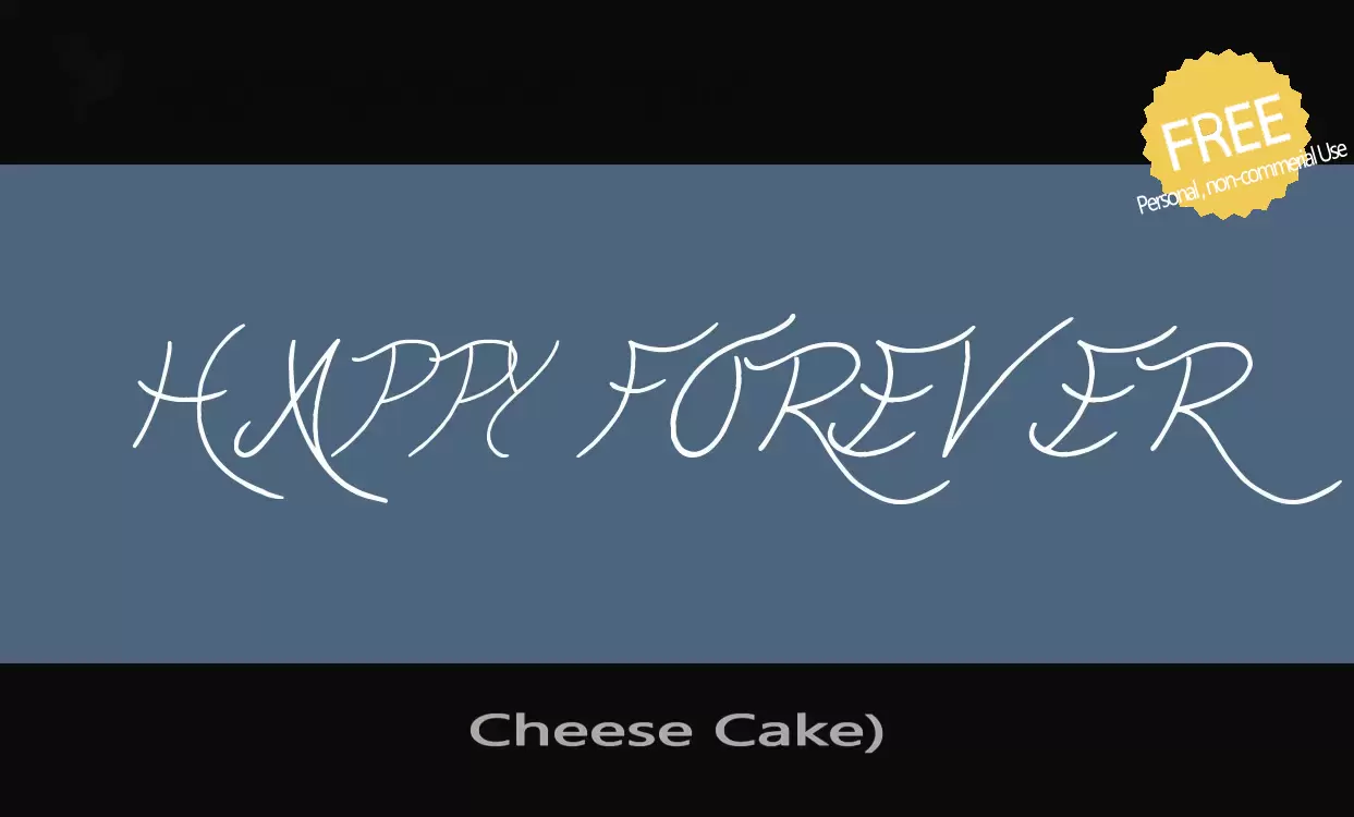 Font Sample of Cheese-Cake)