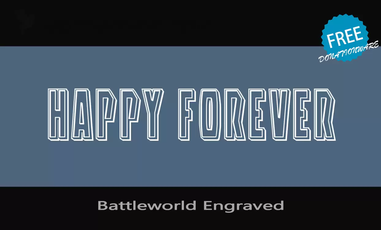 Font Sample of Battleworld-Engraved