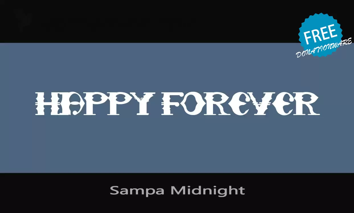 Font Sample of Sampa-Midnight