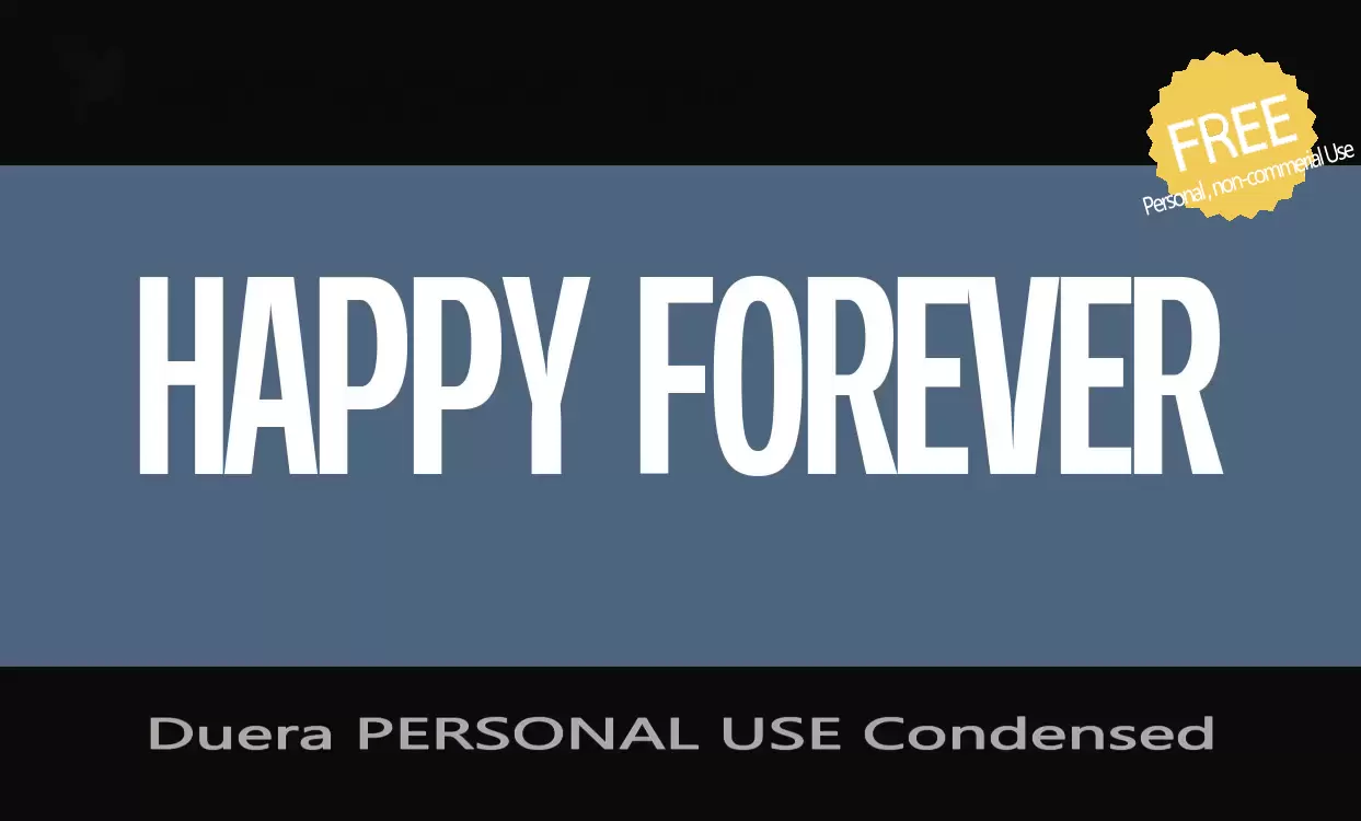 Font Sample of Duera-PERSONAL-USE-Condensed