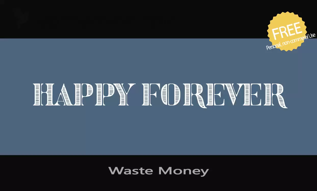 「Waste-Money」字体效果图