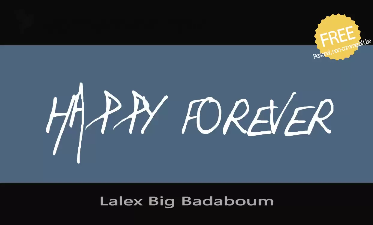 Font Sample of Lalex-Big-Badaboum