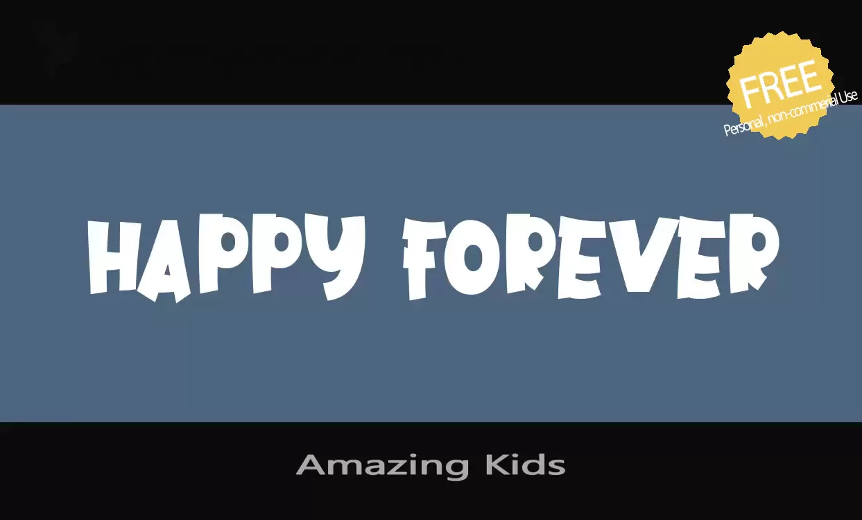 Font Sample of Amazing-Kids