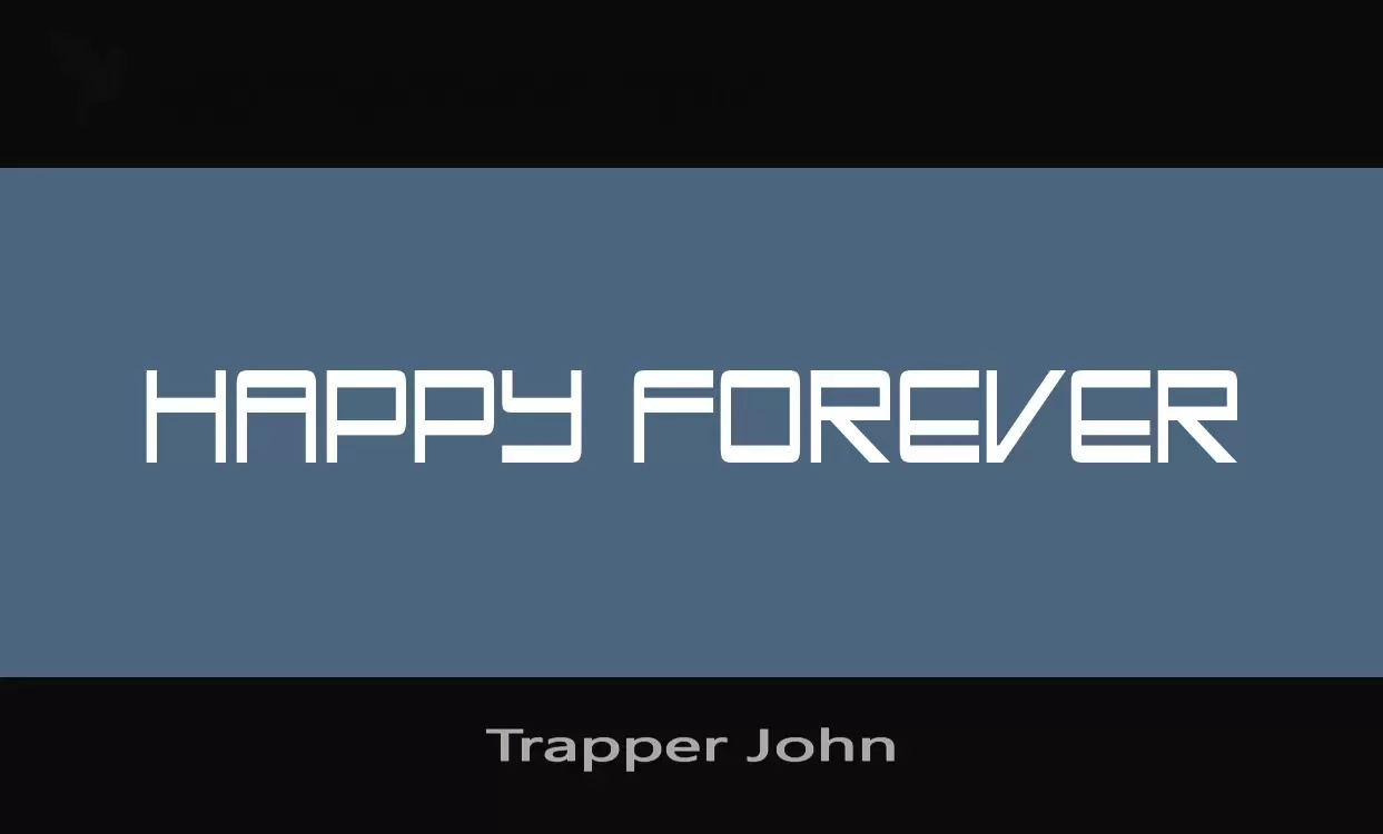 「Trapper-John」字体效果图