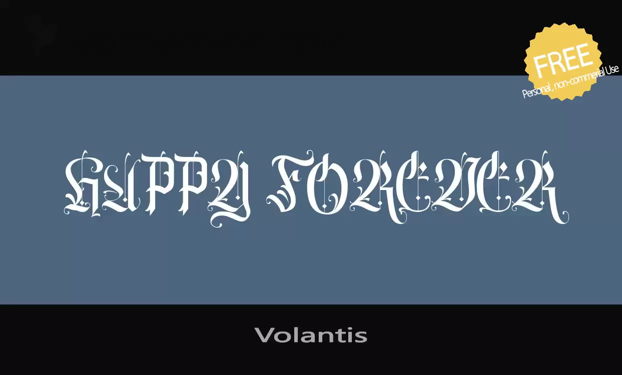 Font Sample of Volantis