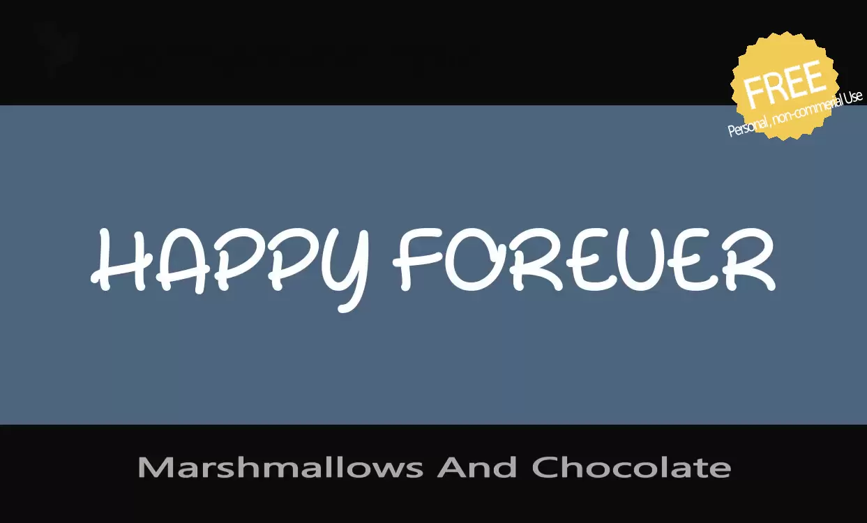 Font Sample of Marshmallows-And-Chocolate