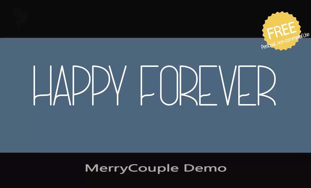 Font Sample of MerryCouple-Demo