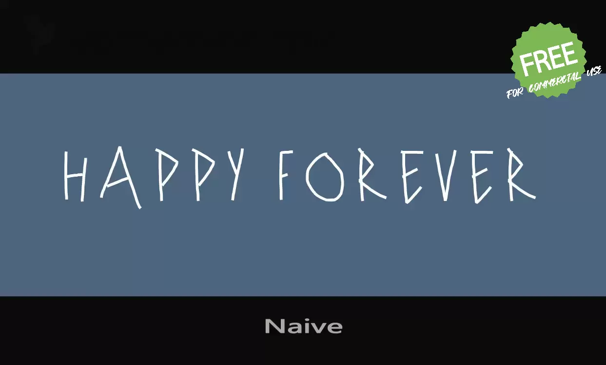 「Naive」字体效果图