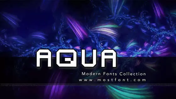 「Aqua」字体排版图片