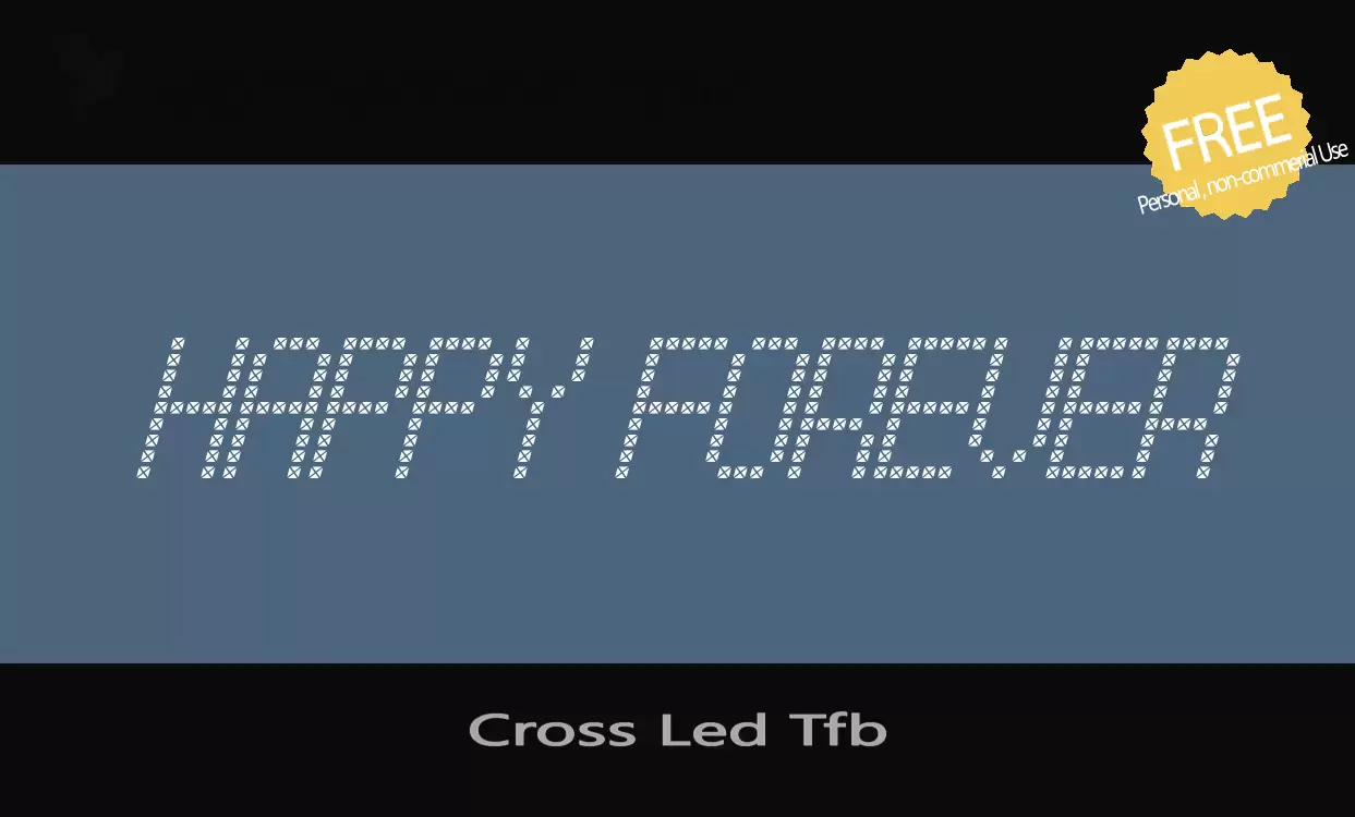 「Cross-Led-Tfb」字体效果图