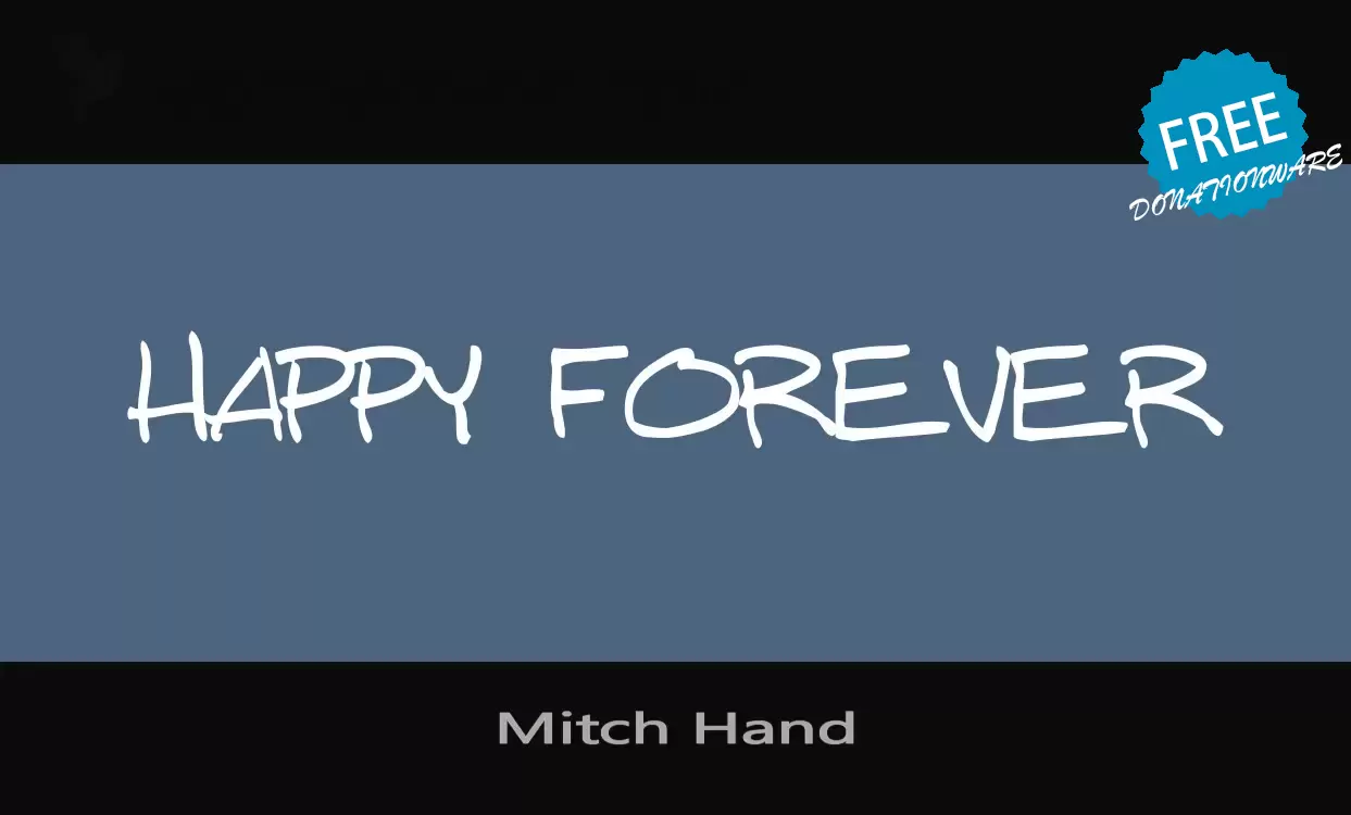 Font Sample of Mitch-Hand