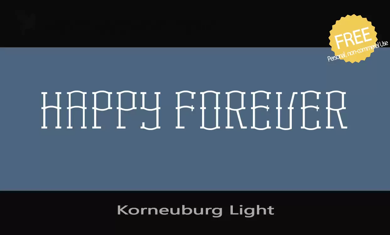 Font Sample of Korneuburg-Light