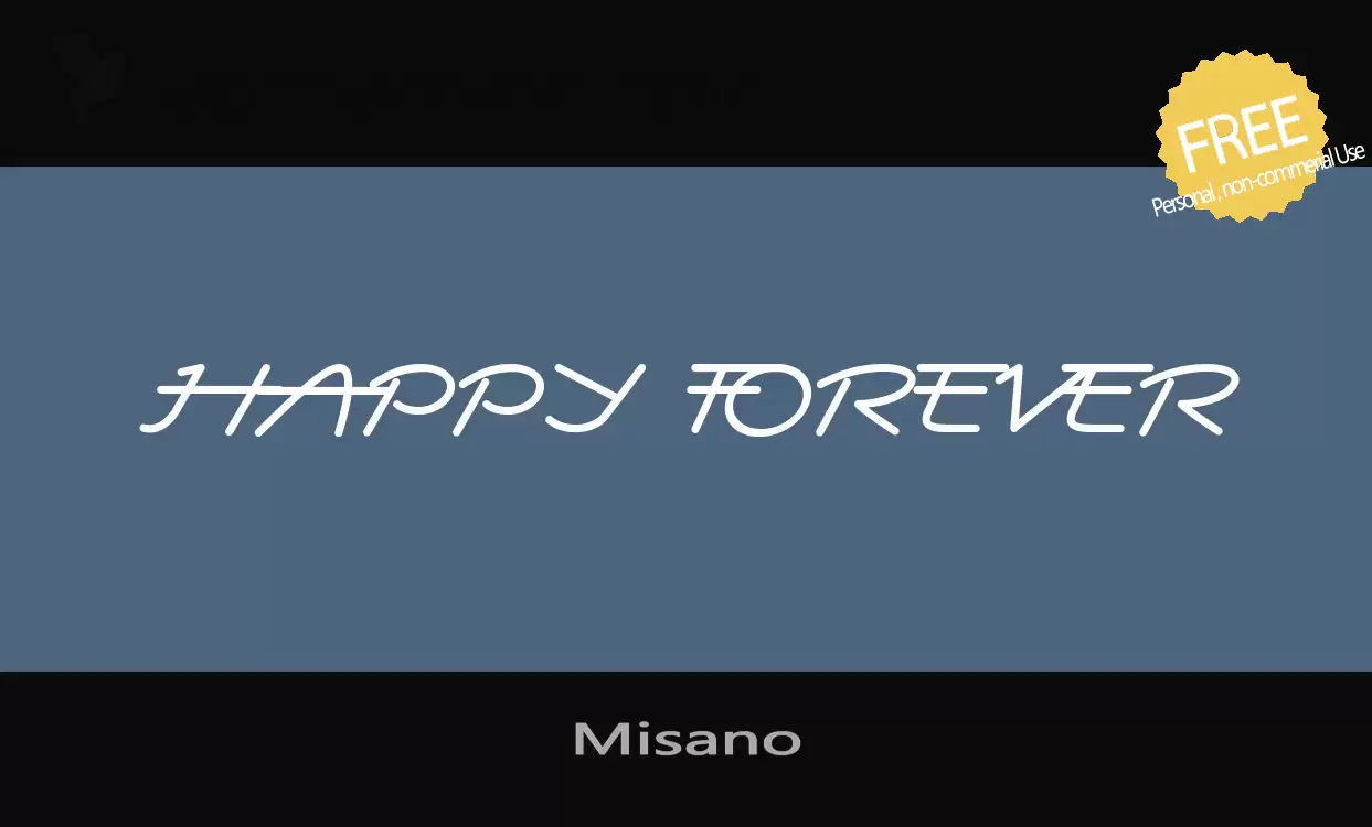 Font Sample of Misano