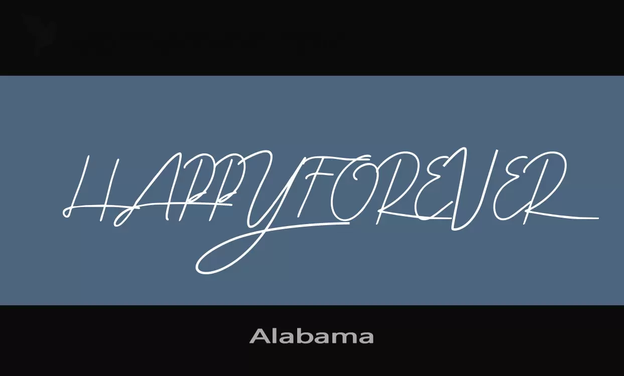 「Alabama」字体效果图