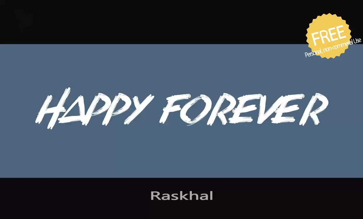 Font Sample of Raskhal