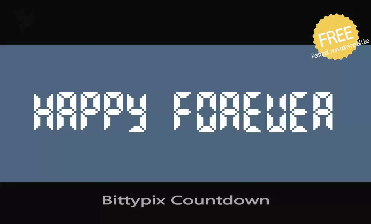 「Bittypix-Countdown」字体效果图