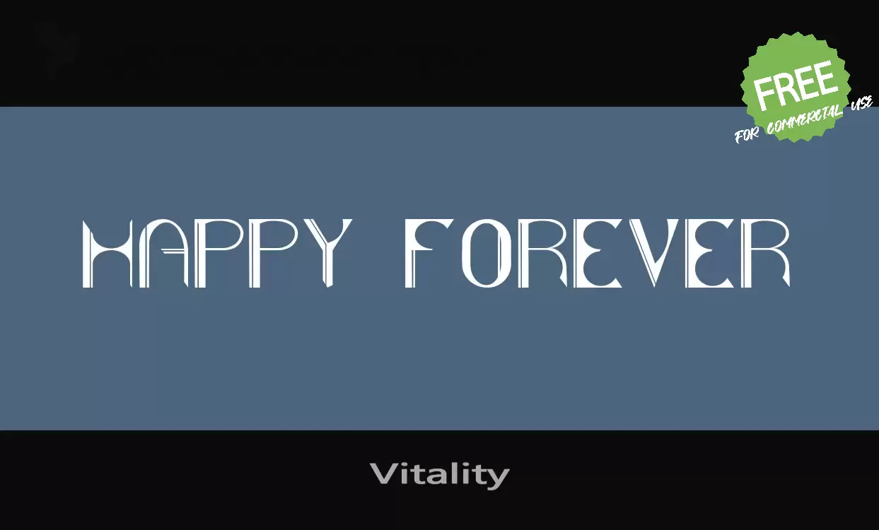 「Vitality」字体效果图