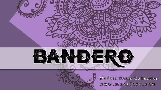 「Bandero」字体排版图片