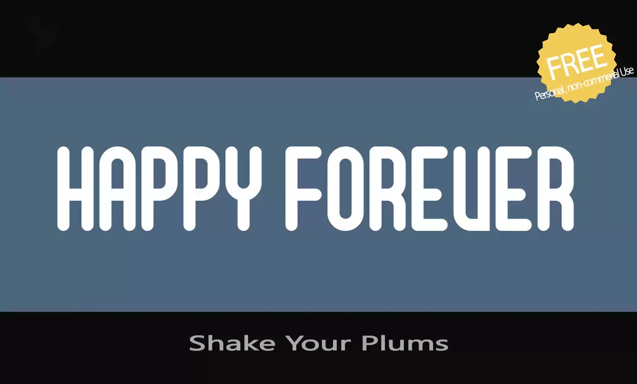 Font Sample of Shake-Your-Plums