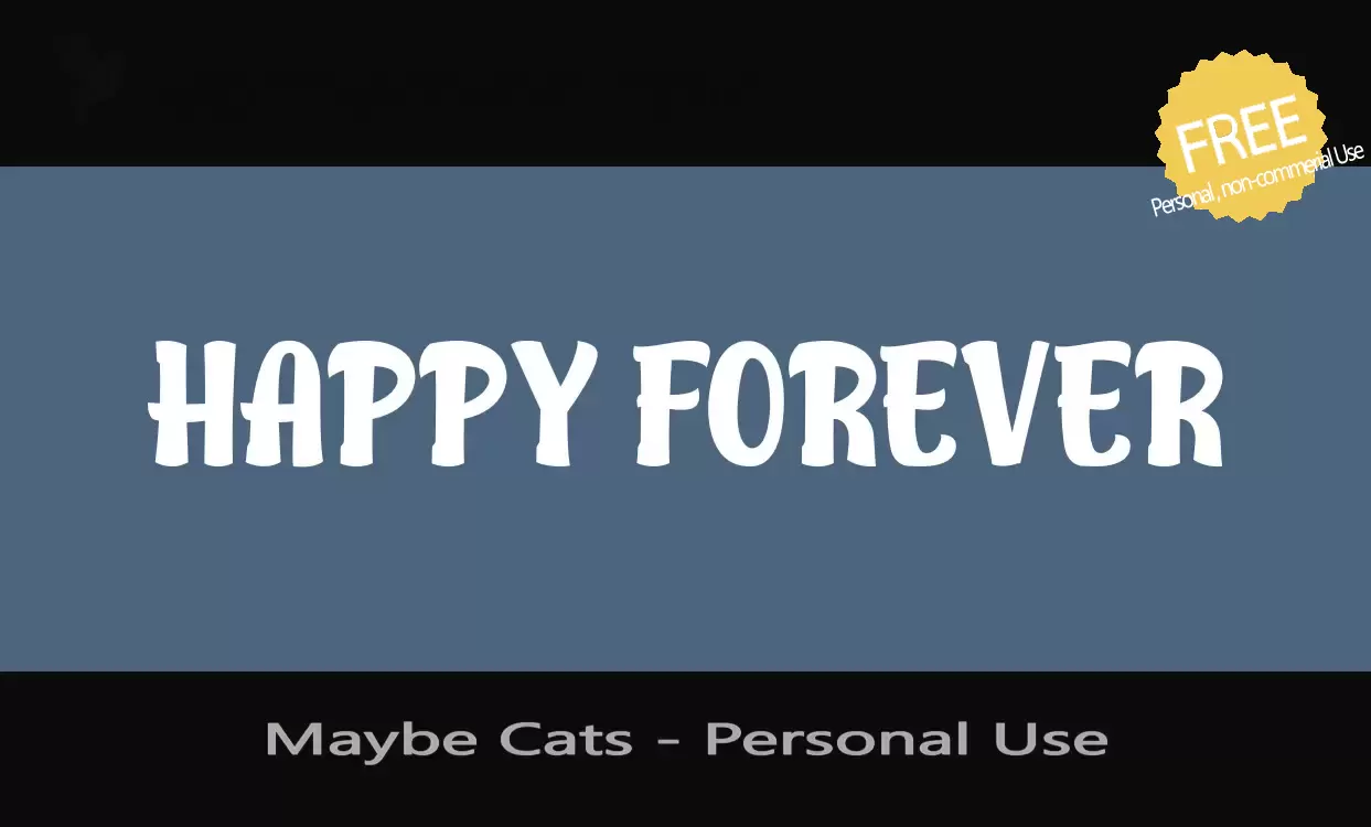 Font Sample of Maybe-Cats---Personal-Use