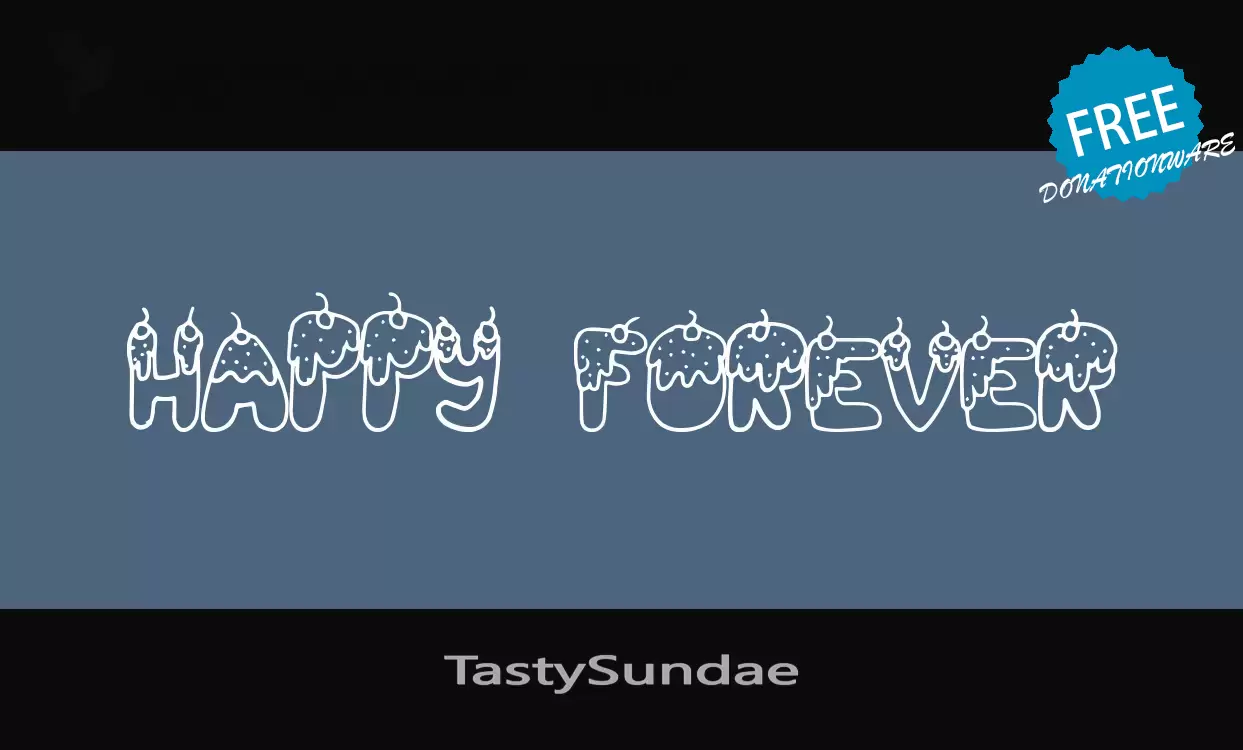 「TastySundae」字体效果图