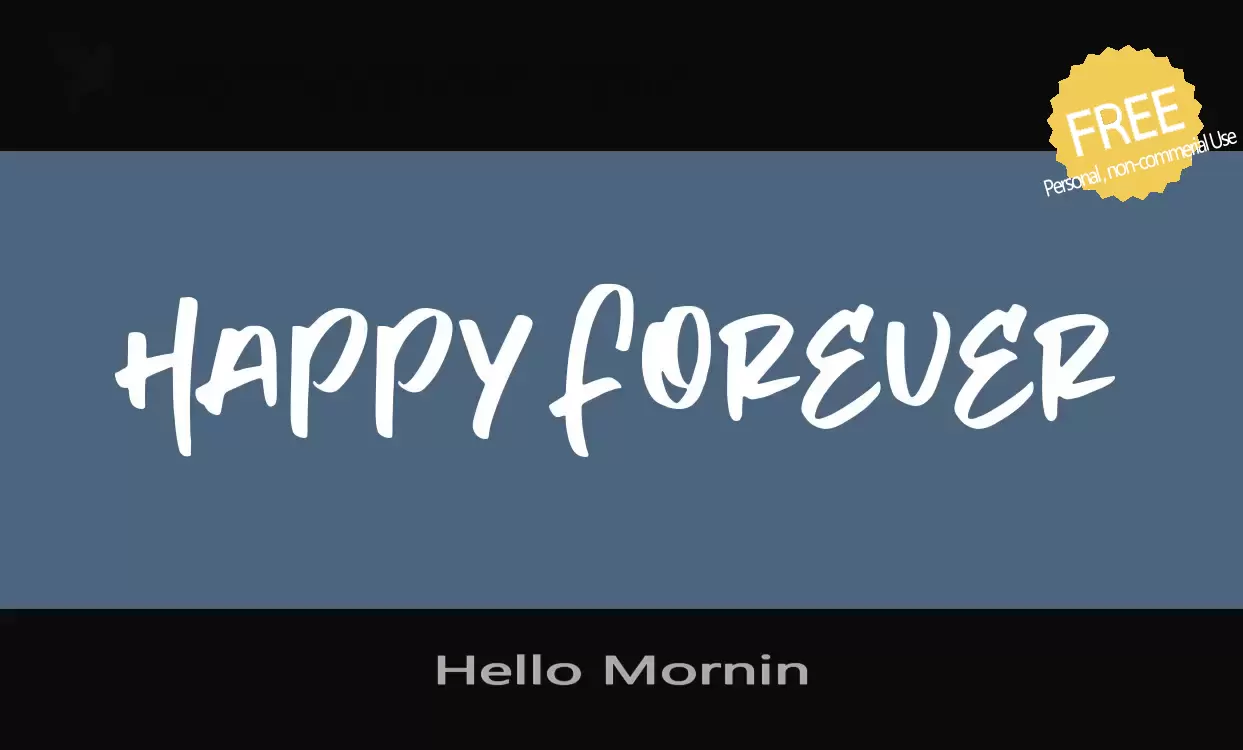 Font Sample of Hello-Mornin