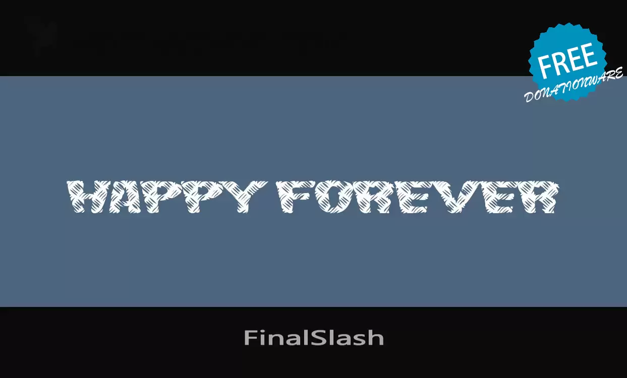 Font Sample of FinalSlash