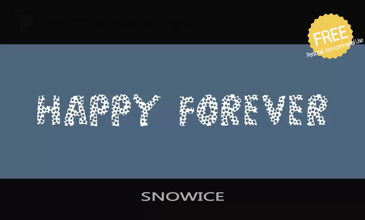 Font Sample of SNOWICE