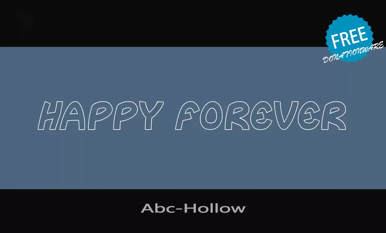 「Abc-Hollow」字体效果图