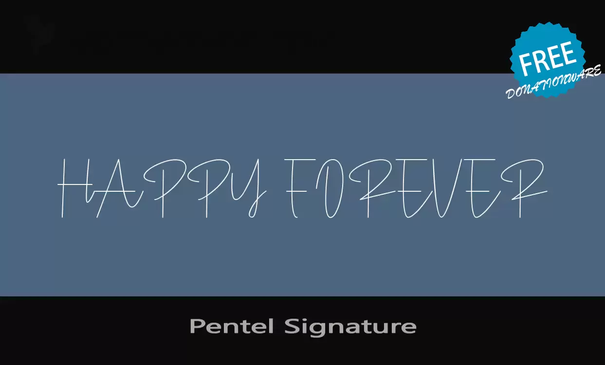 Font Sample of Pentel-Signature