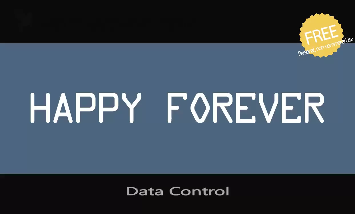 「Data-Control」字体效果图