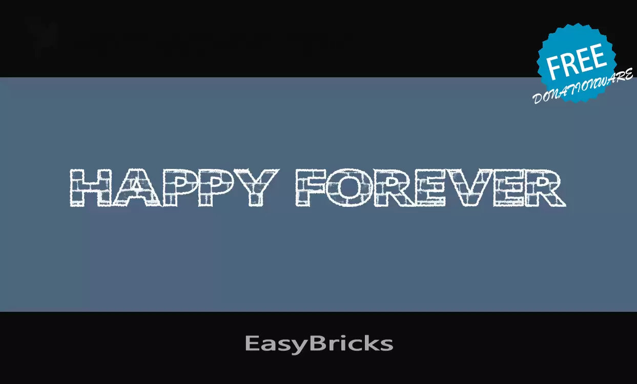 「EasyBricks」字体效果图