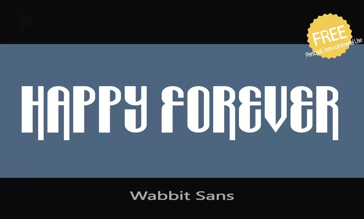 「Wabbit-Sans」字体效果图