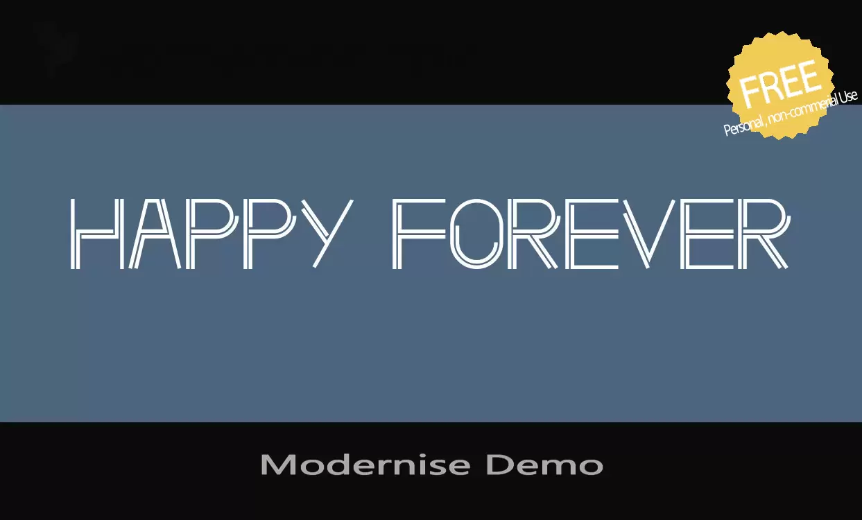 Font Sample of Modernise-Demo